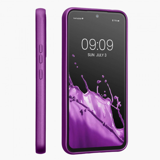 KW Samsung Galaxy A54 5G Θήκη Σιλικόνης TPU - Metallic Purple - 60797.240