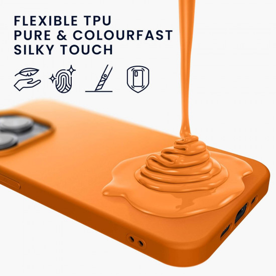 KW iPhone 15 Pro Λεπτή Θήκη Σιλικόνης TPU - Fruity Orange - 61959.150
