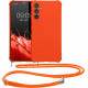 KW Samsung Galaxy A34 5G Θήκη Σιλικόνης TPU με Λουράκι - Fruity Orange - ‎60820.150
