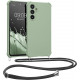KW Samsung Galaxy A54 5G Θήκη Σιλικόνης TPU με Λουράκι - Grey Green - 60805.172