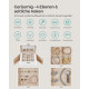Songmics Φορητό Κουτί Αποθήκευσης Κοσμημάτων 4 Επιπέδων με Καθρέπτη και Κλειδαριά - White - JBC159W01