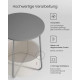 Vasagle Στρόγγυλο Βοηθητικό Τραπέζι με Υφασμάτινο Καλάθι Αποθήκευσης - Cement Grey / Cloud White - LET223G49