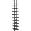 Songmics Μεταλλική Παπουτσοθήκη με 10 Ράφια - 33 x 33 x 173 cm - Black - LSR110B02
