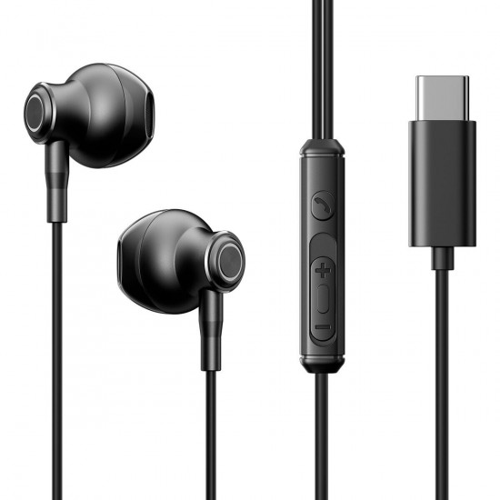 Joyroom JR-EC07 Type-C Handsfree Ακουστικά με Ενσωματωμένο Μικρόφωνο - Black