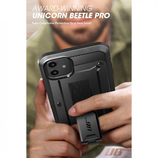 Supcase iPhone 11 Unicorn Beetle Pro Σκληρή Θήκη με Προστασία Οθόνης και Stand - Black