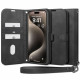 Spigen iPhone 15 Pro Max Wallet S Pro Θήκη Πορτοφόλι Stand από Δερματίνη - Black