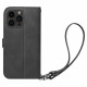 Spigen iPhone 15 Pro Max Wallet S Pro Θήκη Πορτοφόλι Stand από Δερματίνη - Black