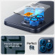 Spigen iPhone 14 Pro / 14 Pro Max / 15 Pro / 15 Pro Max Optik.TR EZ Fit Αντιχαρακτικό Γυαλί για την Κάμερα - 2 Τεμάχια - Blue Titanium