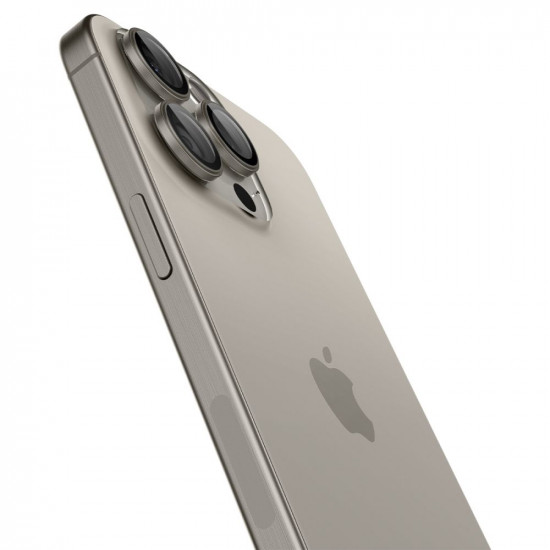 Spigen iPhone 14 Pro / 14 Pro Max / 15 Pro / 15 Pro Max Optik.TR EZ Fit Αντιχαρακτικό Γυαλί για την Κάμερα - 2 Τεμάχια - Natural Titanium