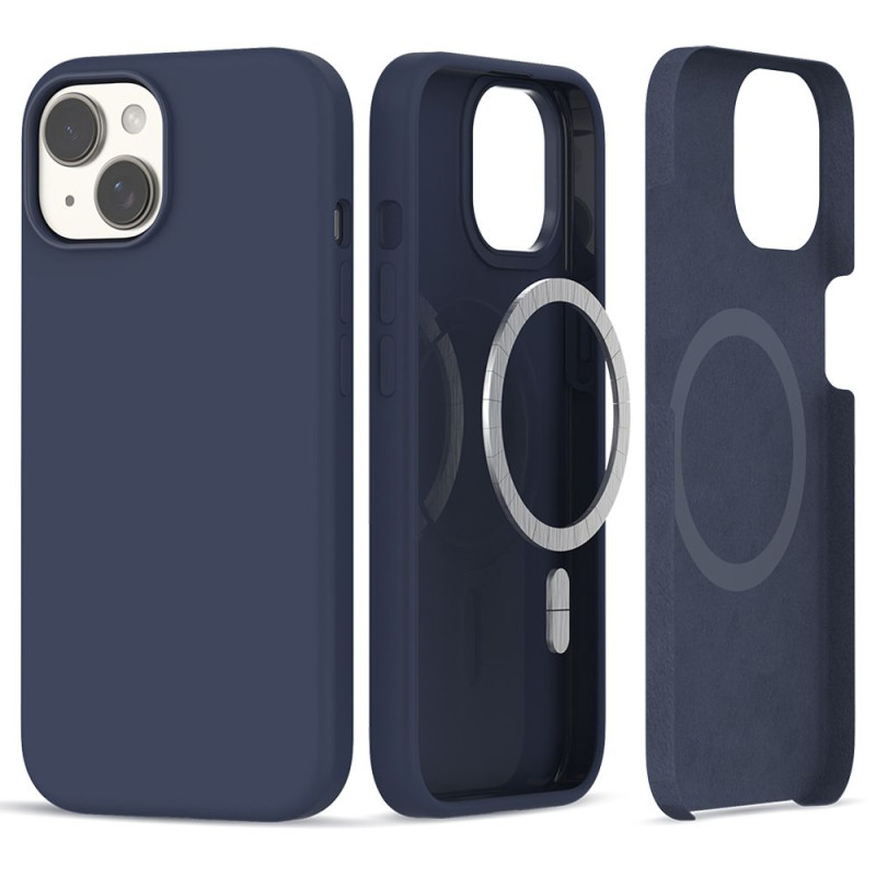 Tech-Protect iPhone 15 Silicone Magsafe Θήκη Σιλικόνης TPU - Navy Blue