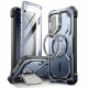 Supcase Samsung Galaxy S24 Ultra Armorbox Magsafe Σκληρή Θήκη με Προστασία Οθόνης και Κάλυμμα Κάμερας / Stand - Blue