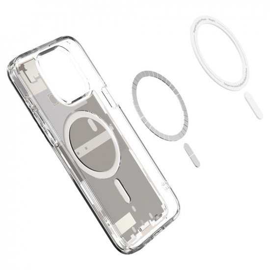 Spigen iPhone 15 Pro Ultra Hybrid Mag Σκληρή Θήκη με Πλαίσιο Σιλικόνης Και MagSafe - Zero One Natural Titanium