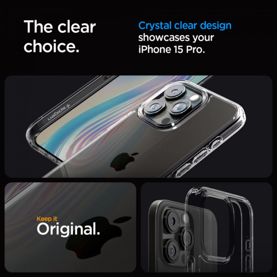 Spigen iPhone 15 Pro Ultra Hybrid Σκληρή Θήκη με Πλαίσιο Σιλικόνης - Space Crystal