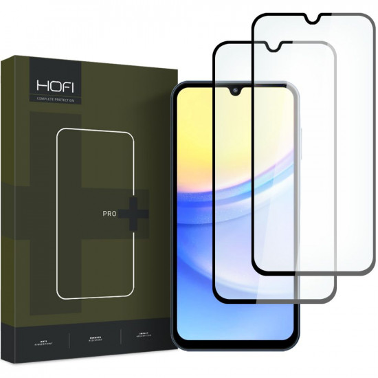 Hofi Samsung Galaxy A15 4G / A15 5G / A25 5G Glass Pro+ 0.3mm 2.5D 9H Full Screen Tempered Glass Αντιχαρακτικό Γυαλί Οθόνης - 2 Τεμάχια - Black