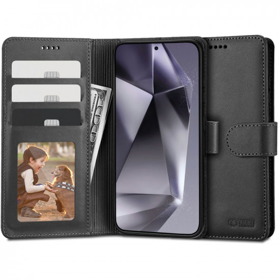 Tech-Protect Samsung Galaxy S24+ Θήκη Πορτοφόλι Stand από Δερματίνη - Black