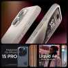 Spigen iPhone 15 Pro Liquid Air Θήκη Σιλικόνης - Natural Titanium