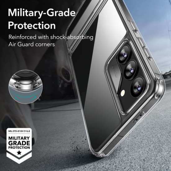 ESR Samsung Galaxy S24 Air Shield Boost Σκληρή Θήκη με Πλαίσιο Σιλικόνης και Stand - Διάφανη