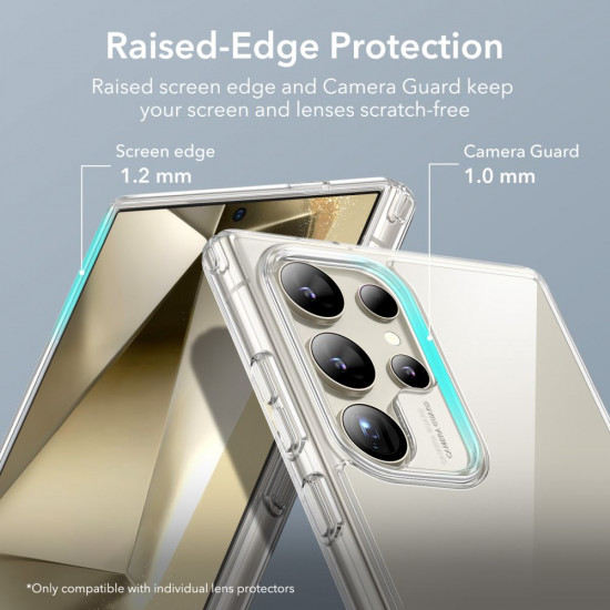 ESR Samsung Galaxy S24 Ultra Air Shield Boost Σκληρή Θήκη με Πλαίσιο Σιλικόνης και Stand - Διάφανη