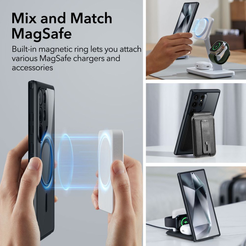 ESR Samsung Galaxy S24 Ultra Classic Hybrid Halolock Σκληρή Θήκη με Πλαίσιο Σιλικόνης και MagSafe - Διάφανη / Black ESR Samsung Galaxy S24 Ultra Classic Hybrid Halolock Σκληρή Θήκη με Πλαίσιο Σιλικόνης και MagSafe - Διάφανη / Black