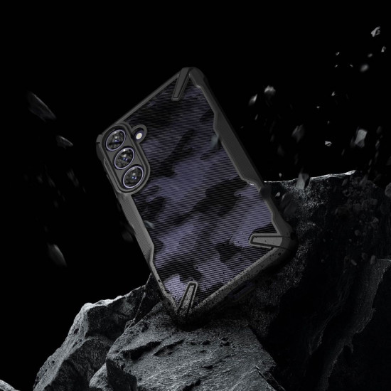 Ringke Samsung Galaxy S24 Fusion X Σκληρή Θήκη με Πλαίσιο Σιλικόνης - Camo Black