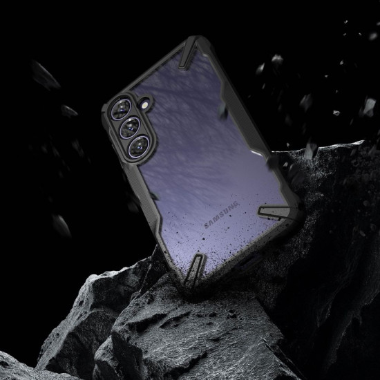 Ringke Samsung Galaxy S24 Fusion X Σκληρή Θήκη με Πλαίσιο Σιλικόνης - Black - Διάφανη