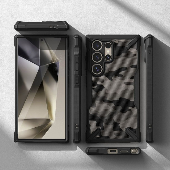 Ringke Samsung Galaxy S24 Ultra Fusion X Σκληρή Θήκη με Πλαίσιο Σιλικόνης - Camo Black