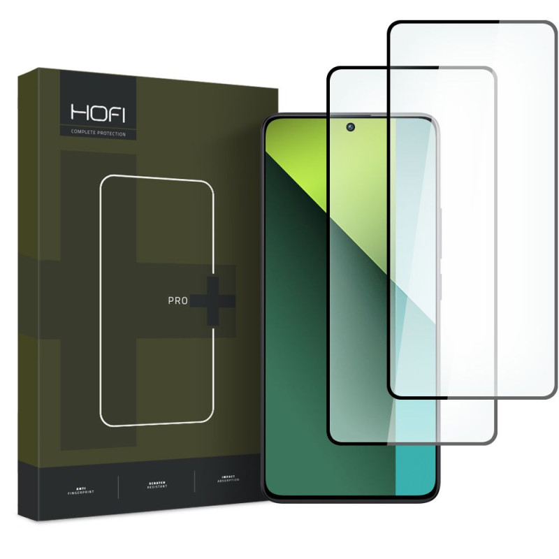 Hofi Xiaomi Redmi Note 13 5G / Redmi Note 13 Pro 4G / Redmi Note 13 Pro 5G Glass Pro+ 0.3mm 2.5D 9H Full Screen Tempered Glass Αντιχαρακτικό Γυαλί Οθόνης - 2 Τεμάχια - Black