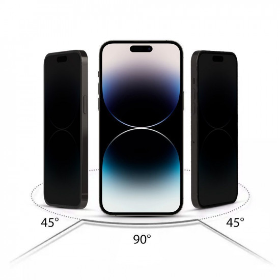 Hofi Samsung Galaxy S24 Anti Spy Glass Pro+ 0.3mm 2.5D 9H Full Screen Tempered Glass Αντιχαρακτικό Γυαλί Οθόνης - Privacy - Black