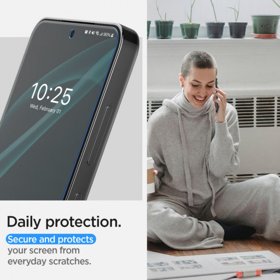Spigen Samsung Galaxy S24 NeoFlex Προστατευτική Μεμβράνη Οθόνης - 2 Τεμάχια - Διάφανο