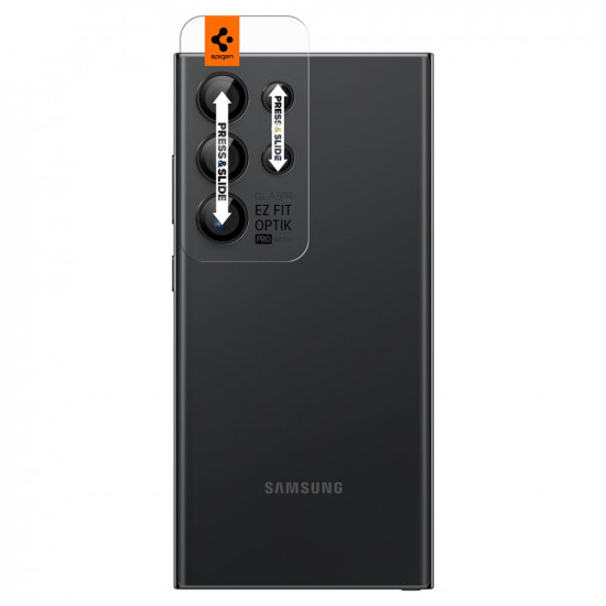 Spigen Samsung Galaxy S24 Ultra Optik.TR EZ Fit Αντιχαρακτικό Γυαλί για την Κάμερα - 2 Τεμάχια - Black