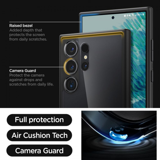 Spigen Samsung Galaxy S24 Ultra Σκληρή Θήκη με Πλαίσιο Σιλικόνης Ultra Hybrid - Frost Black