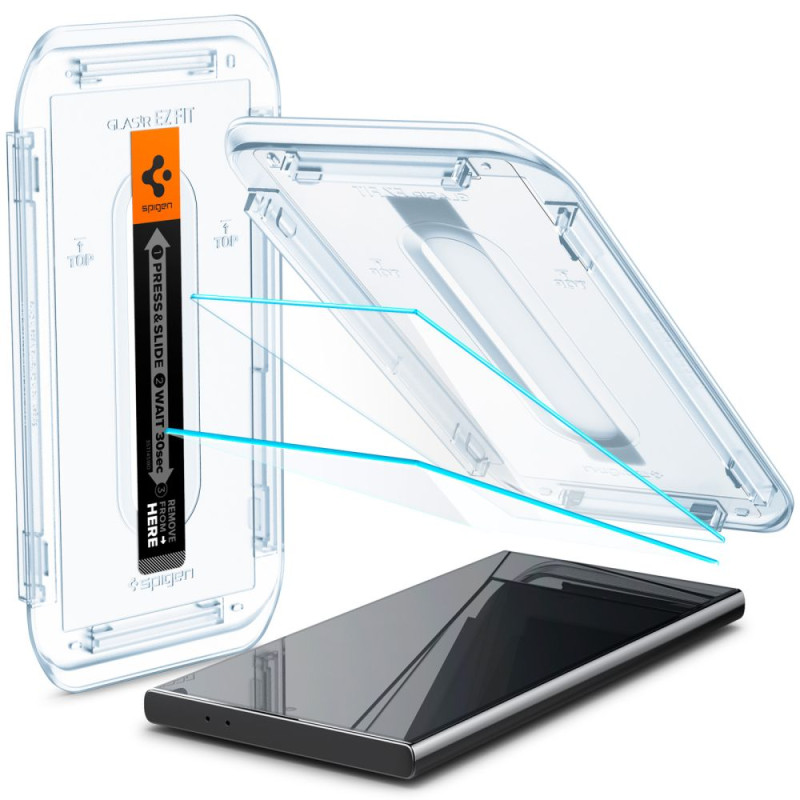 Spigen Samsung Galaxy S24 Ultra Glas.TR EZ Fit 0.2mm 2.5D 9H Tempered Glass Αντιχαρακτικό Γυαλί Οθόνης - 2 Τεμάχια - Clear - AGL07495 Spigen Samsung Galaxy S24 Ultra Glas.TR EZ Fit 0.2mm 2.5D 9H Tempered Glass Αντιχαρακτικό Γυαλί Οθόνης - 2 Τεμάχια - Clear - AGL07495