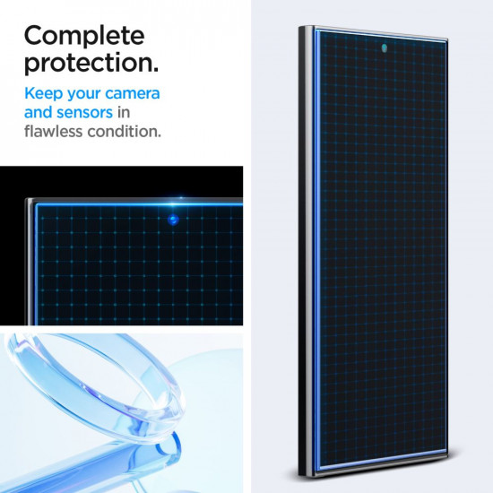 Spigen Samsung Galaxy S24 Ultra Glas.TR EZ Fit 0.2mm 2.5D 9H Tempered Glass Αντιχαρακτικό Γυαλί Οθόνης - 2 Τεμάχια - Clear - AGL07495