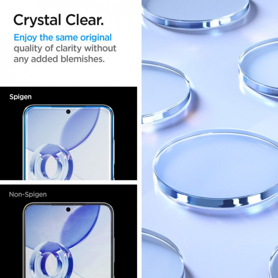 Spigen Samsung Galaxy S24 Glas.TR EZ Fit 0.2mm 2.5D 9H Tempered Glass Αντιχαρακτικό Γυαλί Οθόνης - 2 Τεμάχια - Clear - AGL07440