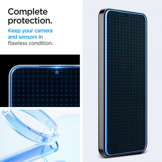 Spigen Samsung Galaxy S24 Glas.TR EZ Fit 0.2mm 2.5D 9H Tempered Glass Αντιχαρακτικό Γυαλί Οθόνης - 2 Τεμάχια - Clear - AGL07440