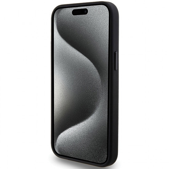 Tumi iPhone 15 Pro Max Leather Ballistic Pattern MagSafe Θήκη από Γνήσιο Δέρμα με MagSafe - Black