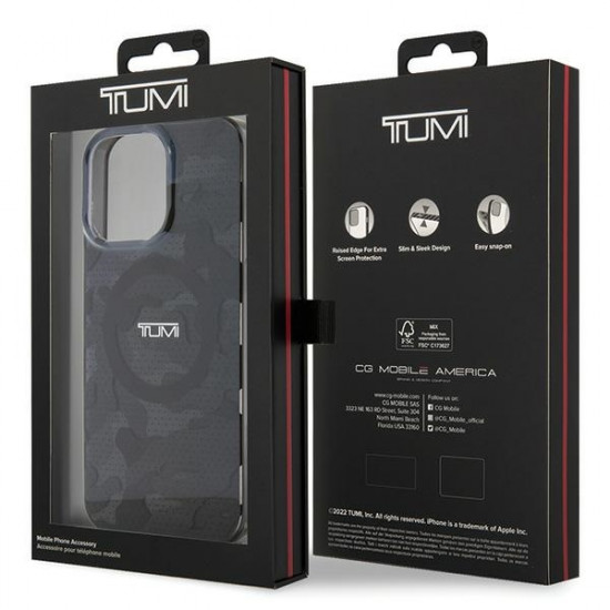 Tumi iPhone 15 Pro Max Camo Print MagSafe Σκληρή Θήκη με Πλαίσιο Σιλικόνης και MagSafe - Grey - TUHMP15XDLCAG