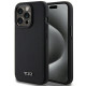 Tumi iPhone 15 Pro Leather Ballistic Pattern MagSafe Θήκη από Γνήσιο Δέρμα με MagSafe - Black