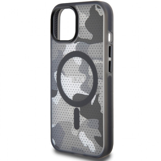 Tumi iPhone 15 Frosted Camo Print MagSafe Σκληρή Θήκη με Πλαίσιο Σιλικόνης και MagSafe - Black - TUHMP15STCAMK