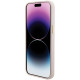 Guess iPhone 15 Pro Silicone Logo Strass 4G Σκληρή Θήκη με Πλαίσιο Σιλικόνης - Pink - GUHCP15LM4DGPP