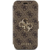 Guess iPhone 15 4G Big Metal Logo Θήκη Πορτοφόλι με Επένδυση Συνθετικού Δέρματος - Brown - GUBKP15S4GMGBR