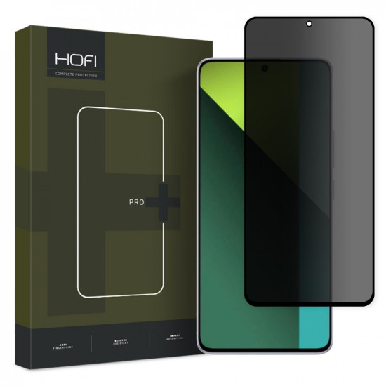 Hofi Xiaomi Redmi Note 13 5G / Redmi Note 13 Pro 4G / Redmi Note 13 Pro 5G Anti Spy Glass Pro+ 0.3mm 2.5D 9H Full Screen Tempered Glass Αντιχαρακτικό Γυαλί Οθόνης - Privacy - Black