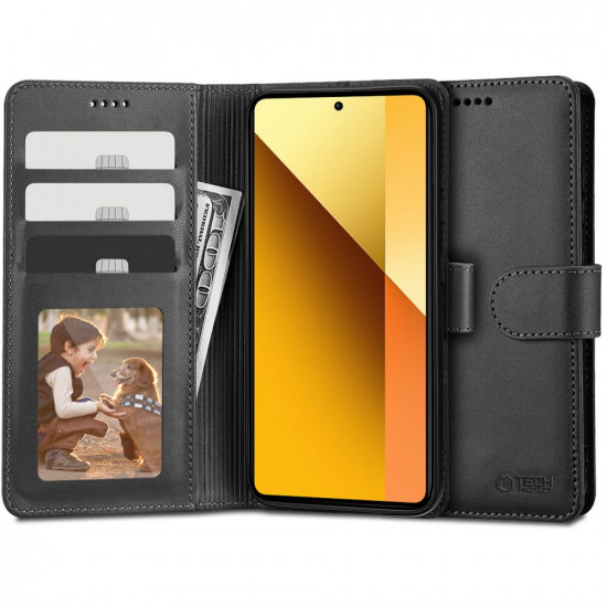 Tech-Protect Xiaomi Redmi Note 13 5G Θήκη Πορτοφόλι Stand από Δερματίνη - Black