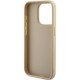 Guess iPhone 15 Pro Max Saffiano Iridescent Script Σκληρή Θήκη με Επένδυση Συνθετικού Δέρματος και Πλαίσιο Σιλικόνης - Gold - GUHCP15XPSAIRSD