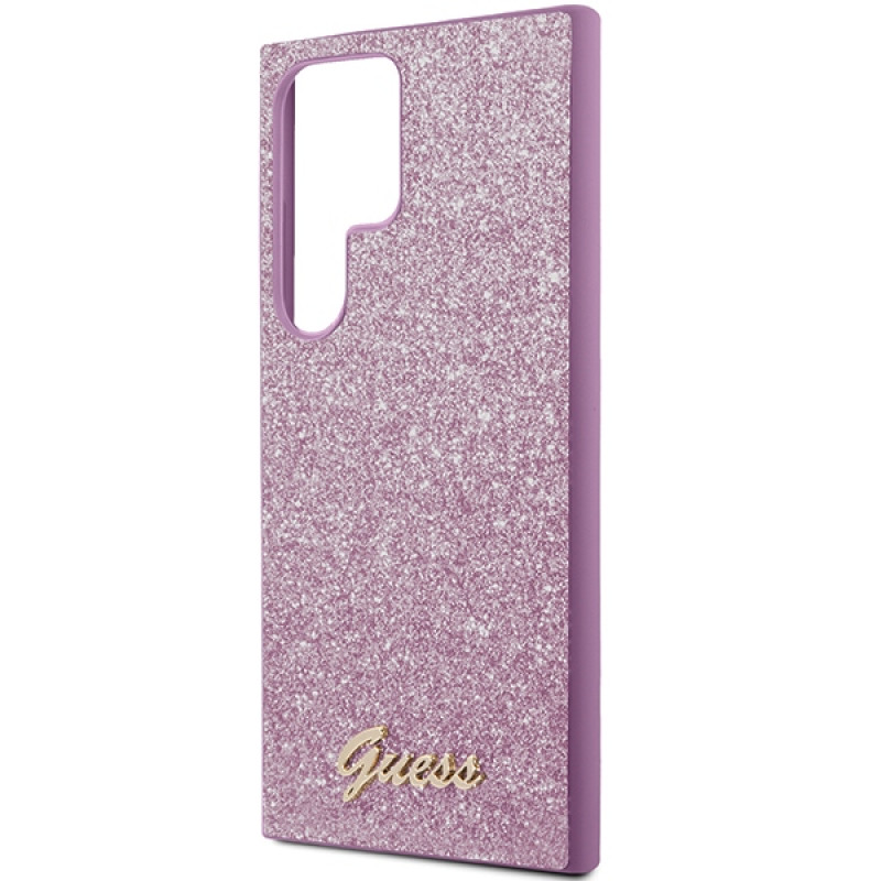 Guess Samsung Galaxy S24 Ultra Glitter Script Σκληρή Θήκη με Πλαίσιο Σιλικόνης - Purple - GUHCS24LHGGSHU Guess Samsung Galaxy S24 Ultra Glitter Script Σκληρή Θήκη με Πλαίσιο Σιλικόνης - Purple - GUHCS24LHGGSHU