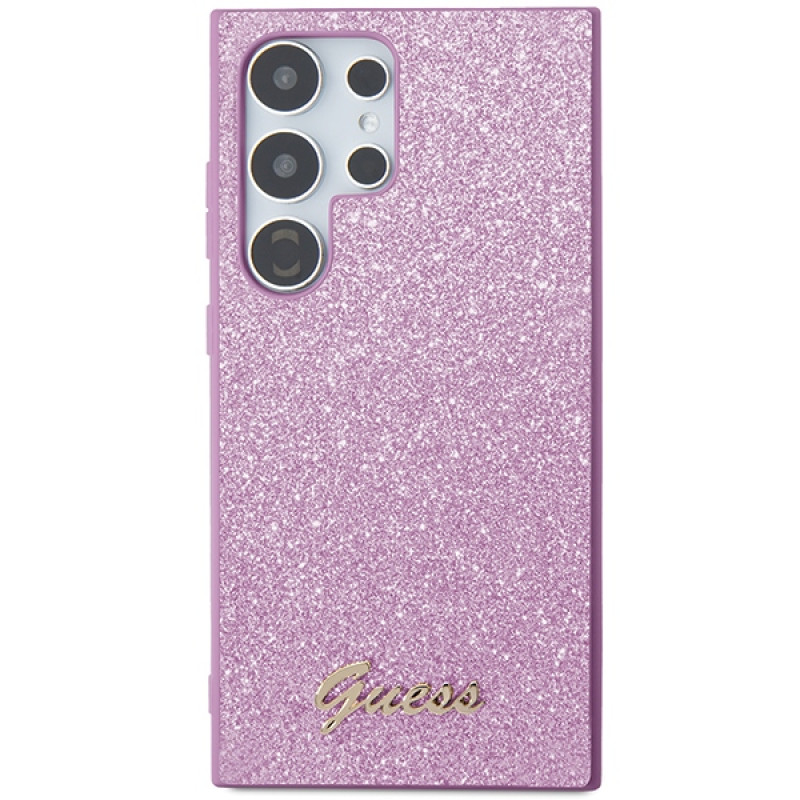 Guess Samsung Galaxy S24 Ultra Glitter Script Σκληρή Θήκη με Πλαίσιο Σιλικόνης - Purple - GUHCS24LHGGSHU Guess Samsung Galaxy S24 Ultra Glitter Script Σκληρή Θήκη με Πλαίσιο Σιλικόνης - Purple - GUHCS24LHGGSHU
