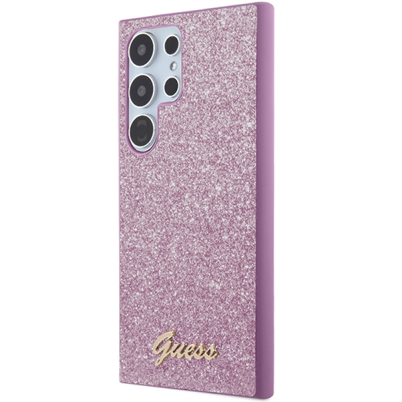 Guess Samsung Galaxy S24 Ultra Glitter Script Σκληρή Θήκη με Πλαίσιο Σιλικόνης - Purple - GUHCS24LHGGSHU Guess Samsung Galaxy S24 Ultra Glitter Script Σκληρή Θήκη με Πλαίσιο Σιλικόνης - Purple - GUHCS24LHGGSHU