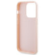 Karl Lagerfeld iPhone 15 Pro Max - 3D Rubber Glitter Logo Σκληρή Θήκη με Πλαίσιο Σιλικόνης - Pink - KLHCP15X3DMBKCP