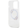 Guess iPhone 15 Pro IML Flowers Wreatch MagSafe Σκληρή Θήκη με Πλαίσιο Σιλικόνης και MagSafe - Διάφανη - GUHMP15LHFWFCT