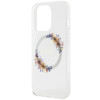 Guess iPhone 15 Pro IML Flowers Wreatch MagSafe Σκληρή Θήκη με Πλαίσιο Σιλικόνης και MagSafe - Διάφανη - GUHMP15LHFWFCT